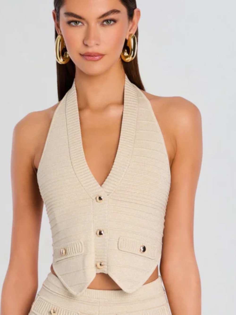 Retrofete Gold Metallic Halter